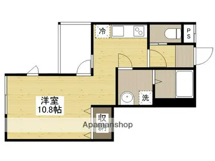 ザリーナ西広島(ワンルーム/1階)の間取り写真