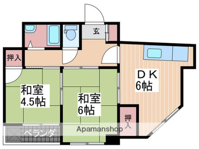 第2内藤ビル(2DK/4階)の間取り写真