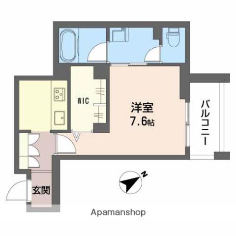 ベレオ大宮(1K/2階)の間取り写真