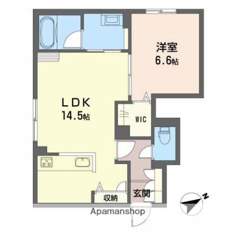 ラ メゾン ウールゥ(1LDK/1階)の間取り写真