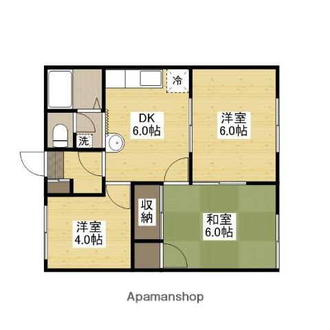 ファミール洋光台(3DK/2階)の間取り写真