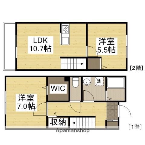 ディアコート亀山南Ｃ(2LDK)の間取り写真