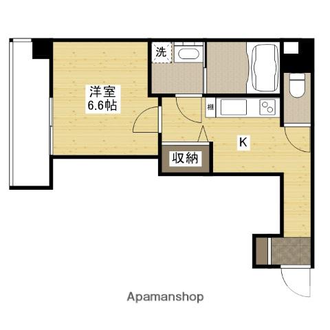 エクセル中広(1K/4階)の間取り写真