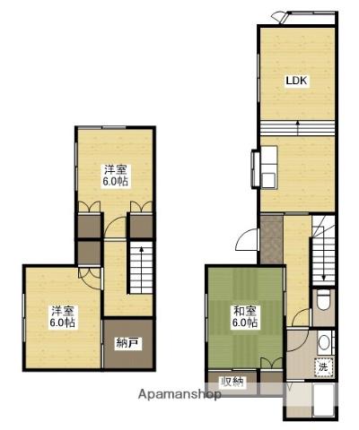 テラス高取(3SLDK)の間取り写真