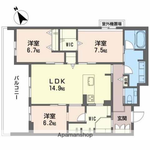 MONOLITH(3LDK/4階)の間取り写真