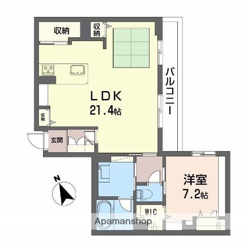 フェリーク(1LDK/3階)の間取り写真
