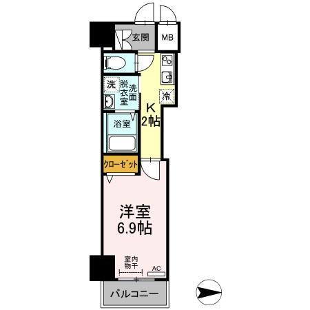 TERRACE(1K/9階)の間取り写真