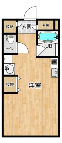 古江駅前ビル(ワンルーム/4階)の間取り写真