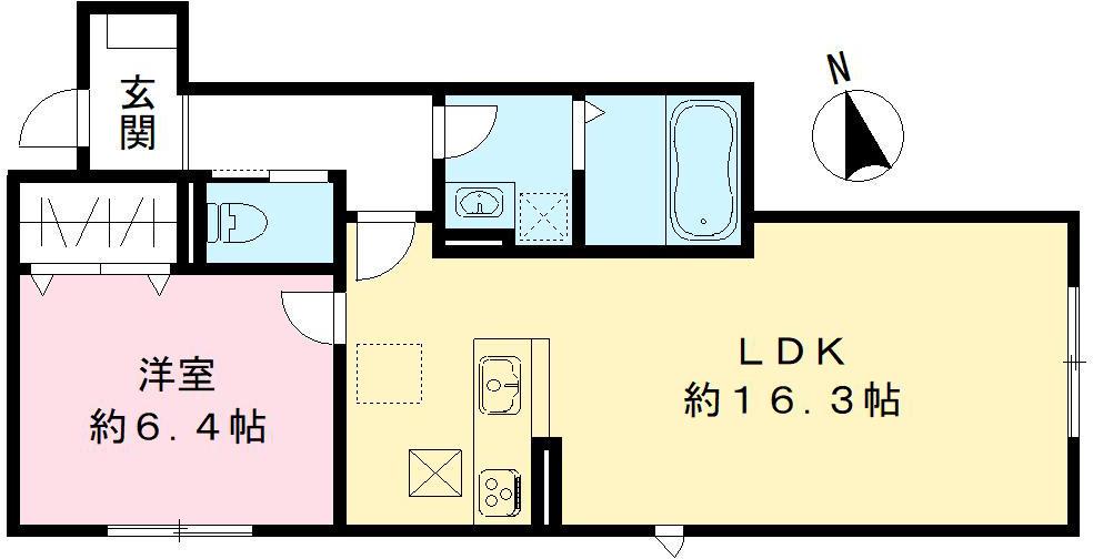 ARIETTA(1LDK/1階)の間取り写真