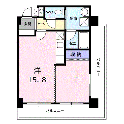 フォーム(ワンルーム/2階)の間取り写真