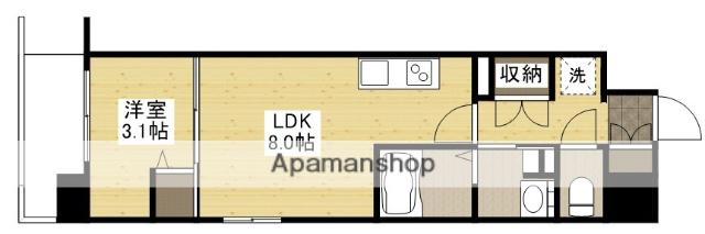 エスポワールⅠ(1LDK/8階)の間取り写真
