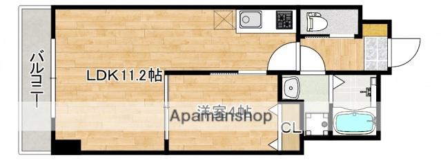 BOARDWALK府中(1LDK/3階)の間取り写真