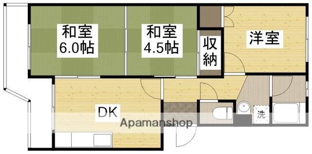 本通6丁目ビル(3DK/2階)の間取り写真