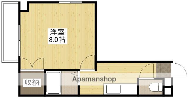 カーサ岡村(1K/4階)の間取り写真