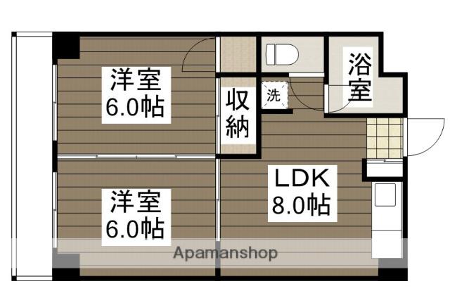井上ビル(2LDK/3階)の間取り写真