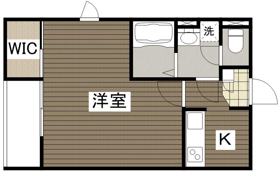 レオネクストアミーチ(1K/2階)の間取り写真