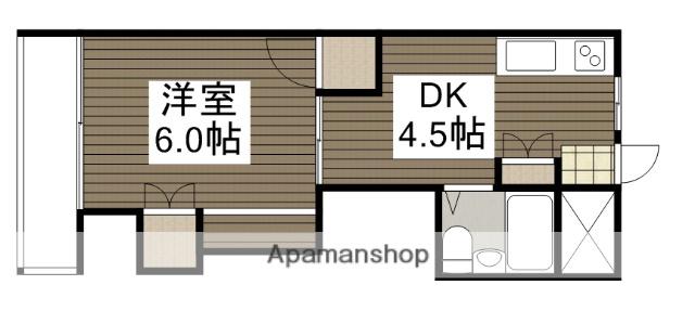 木村ビル(1DK/3階)の間取り写真