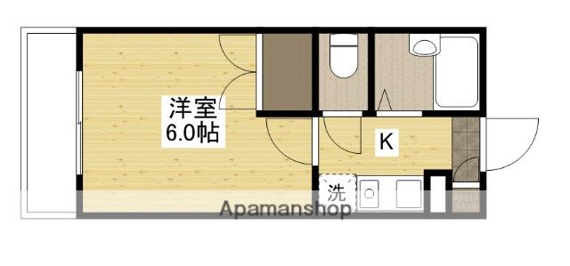 ウエストサイドアベニュー(1K/4階)の間取り写真