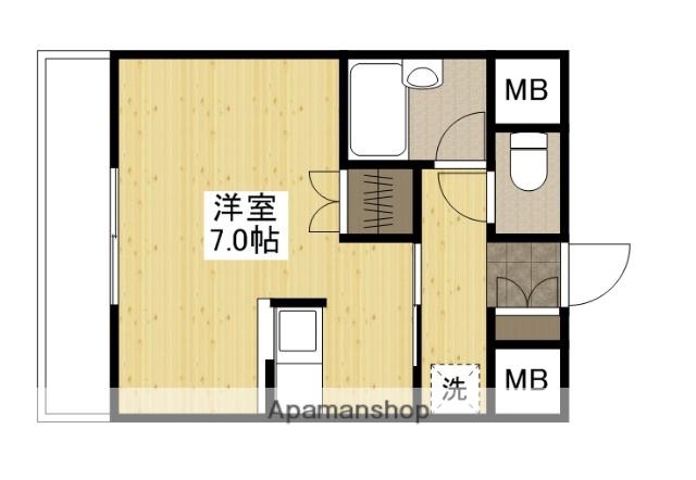 アソシエ大町(ワンルーム/2階)の間取り写真