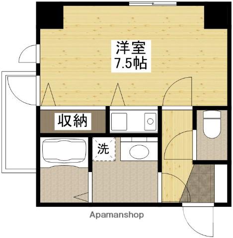 リバーフロント上大須賀(ワンルーム/4階)の間取り写真