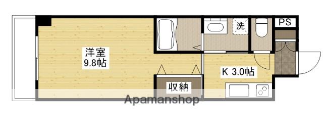 フェリーチェグランデ舟入中町(1K/6階)の間取り写真