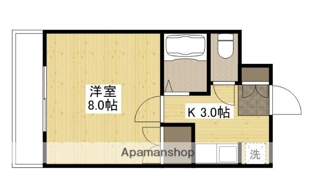 チェリーヒルズ南観音(1K/3階)の間取り写真