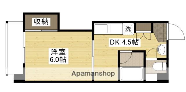 英数学館ビル(1DK/4階)の間取り写真