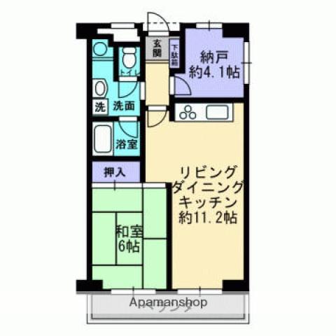 シャンボール国泰寺(1SLDK/3階)の間取り写真