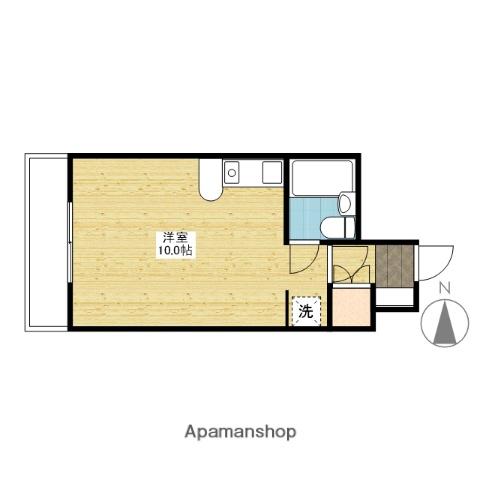 清水ハイツ(ワンルーム/2階)の間取り写真