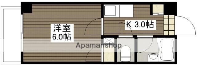 アメニティ21(1K/3階)の間取り写真