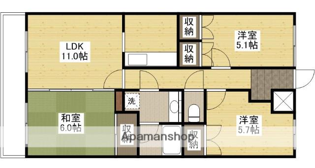 MIZOTE BILDING(3LDK/2階)の間取り写真
