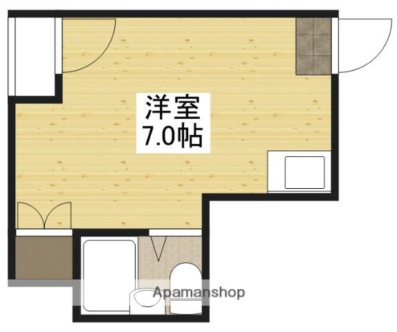 浜田ビル(ワンルーム/3階)の間取り写真