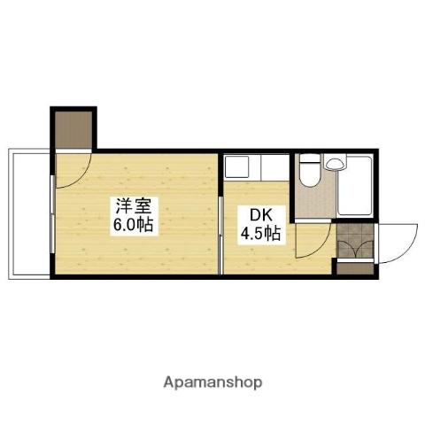 第3滝川ビル(1DK/3階)の間取り写真