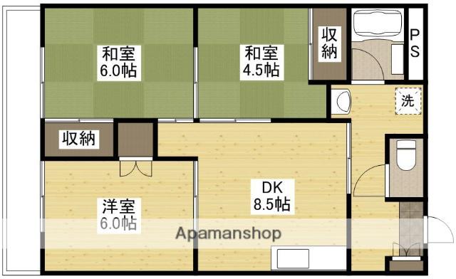イトービル(3DK/4階)の間取り写真