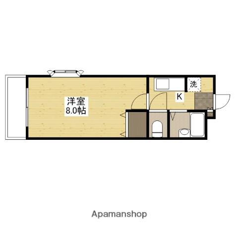 ウイング川内(1K/1階)の間取り写真