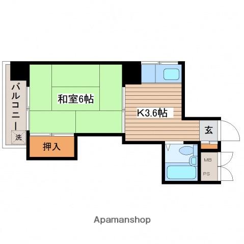 リブレコート(1K/3階)の間取り写真