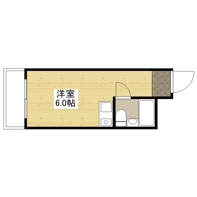 清水ビル(ワンルーム/5階)の間取り写真