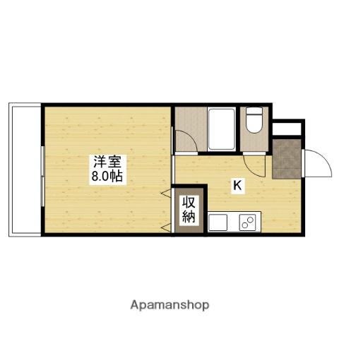 ルーエ祇園(1K/1階)の間取り写真