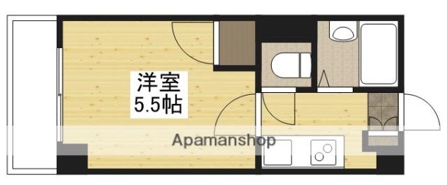 グリンハウス三篠(1K/8階)の間取り写真