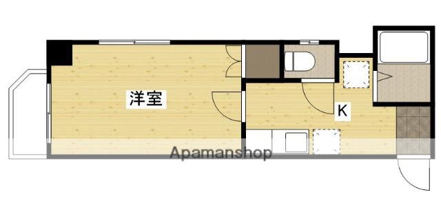 スリーゼ白島(1K/2階)の間取り写真