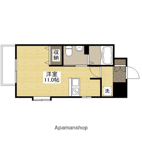 FKJ十日市ビル(ワンルーム/6階)の間取り写真