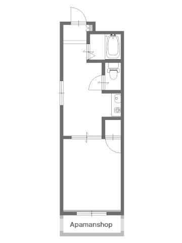 草津南ビル(1DK/5階)の間取り写真