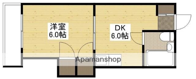 タカスハイツ(1K/5階)の間取り写真