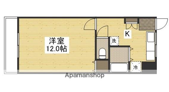 第二タウン皆賀(1K/3階)の間取り写真