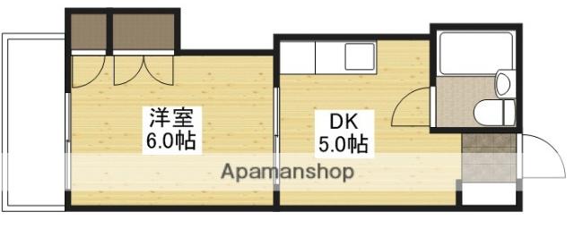 ハイム三滝(1DK/5階)の間取り写真
