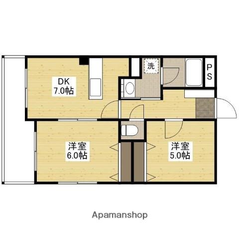 リヴァージュ杉広(2DK/1階)の間取り写真