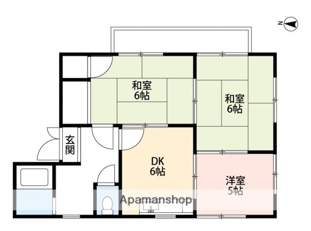 コーポニューバレイ B棟(3DK/2階)の間取り写真