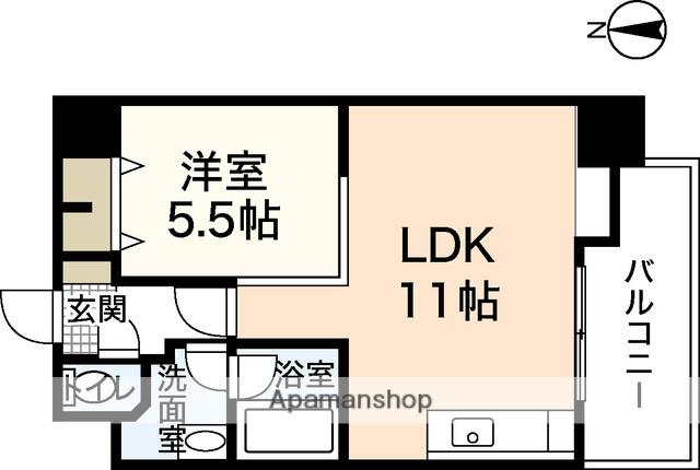 SUNSQUARE FURUICHI(1LDK/5階)の間取り写真