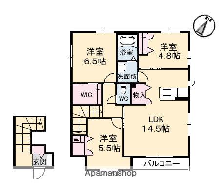 MAISON AZUMA(3LDK/2階)の間取り写真