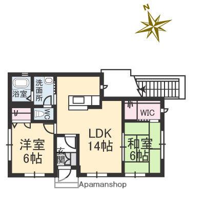 メゾンボナール B棟(2LDK/1階)の間取り写真